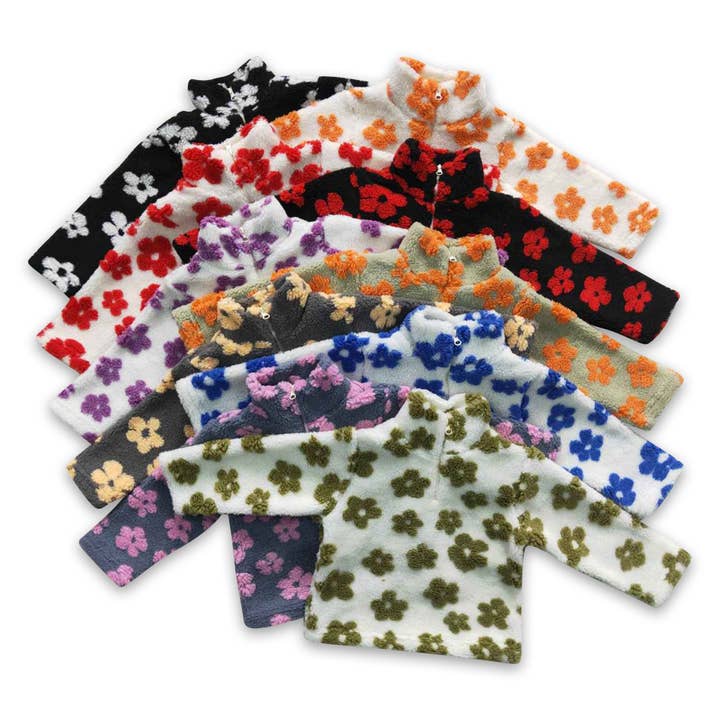 Flower long sleeves thick girls fall winter pullover for wholesale by Yawoo Garments