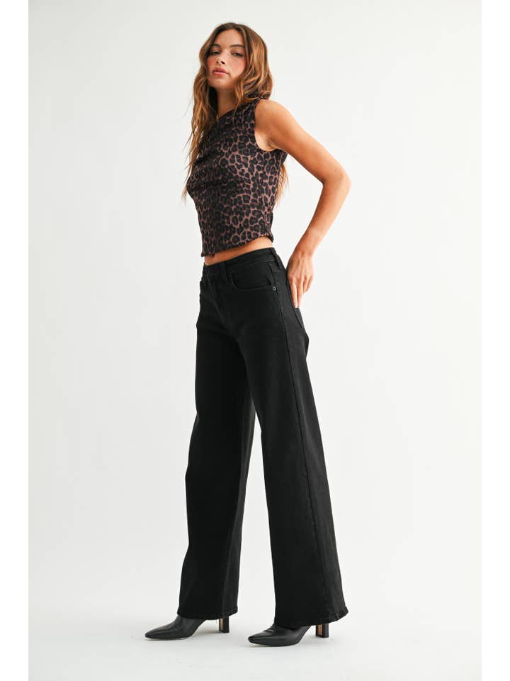 Just USA Jeans - Wholesale Jeans - Women's - JP386 - BLK - HR Full Length Straight2