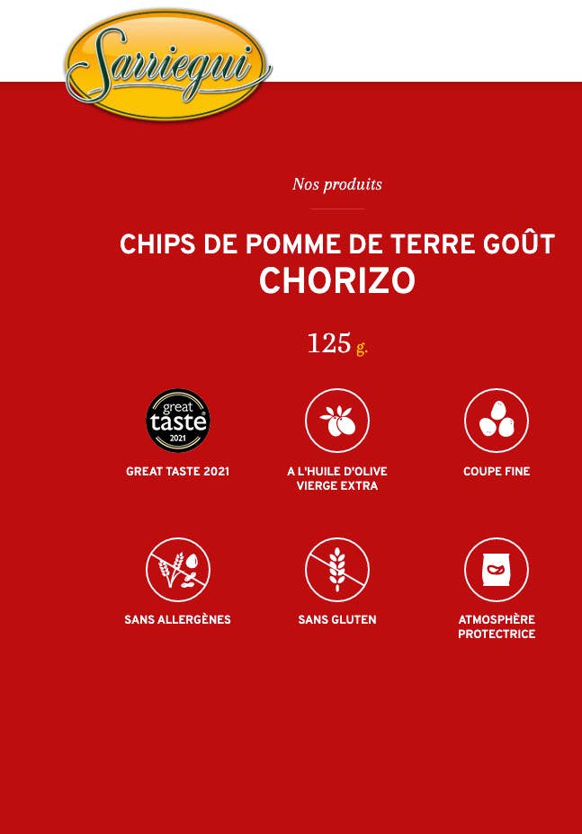 LuxFood-Shop - Wholesale Chips - Premium Potato Chips with Spicy Chorizo and Sarriegui Flavor1