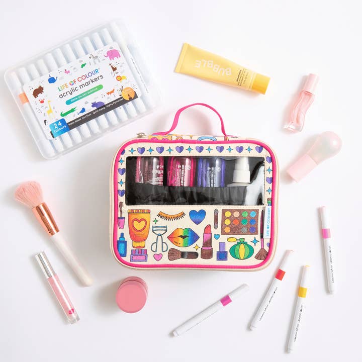 Life of Colour - Wholesale DIY Craft Kit - DIY Doodle Beauty Bag Kit3