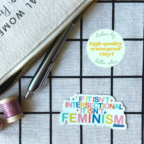 Intersectional Feminist High Quality Vinyl Sticker for wholesale by Hello Alice
