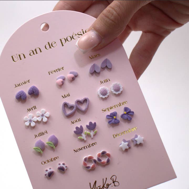 Yuko B - Wholesale Earrings - Kids - Stainless Steel Earrings - A Year of Parma Poetry2
