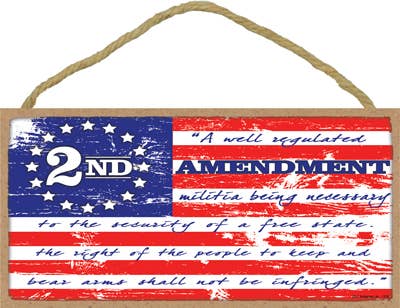 SJT Enterprises, Inc. - Wholesale Sign - 2nd Amendment - American flag with second amendment written0