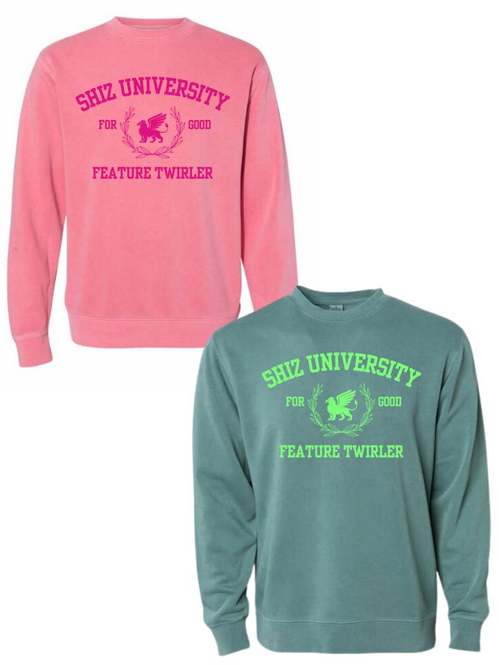 Shiz University Feature Twirler Sweatshirt for wholesale by Live Free & Twirl
