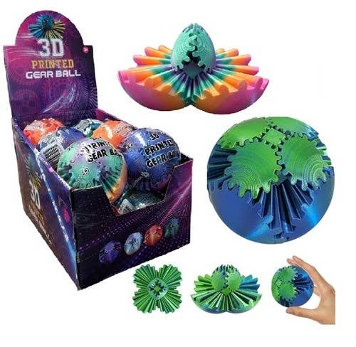 Handee Products - Wholesale Fidget toy – Kids - Mesmerizing 3D Printed Gear Ball Fidget Toy
