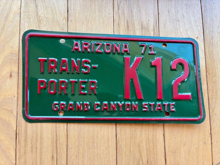 RusticPlates - Wholesale Sign - 1971 Arizona Transporter License Plate
