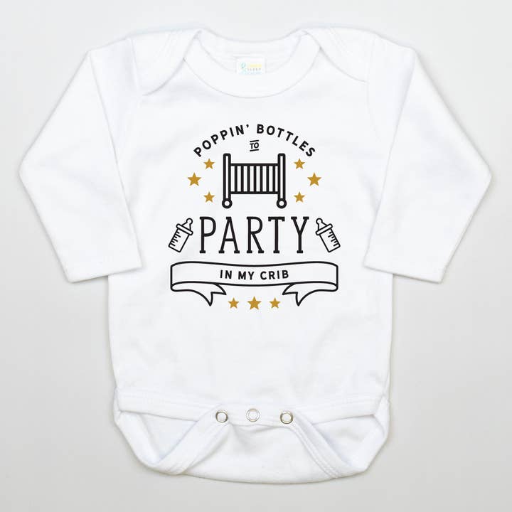 Poppin' Bottles | Neujahrs-Bodysuit für Babys für den Großhandel von Cuddle Sleep Dream