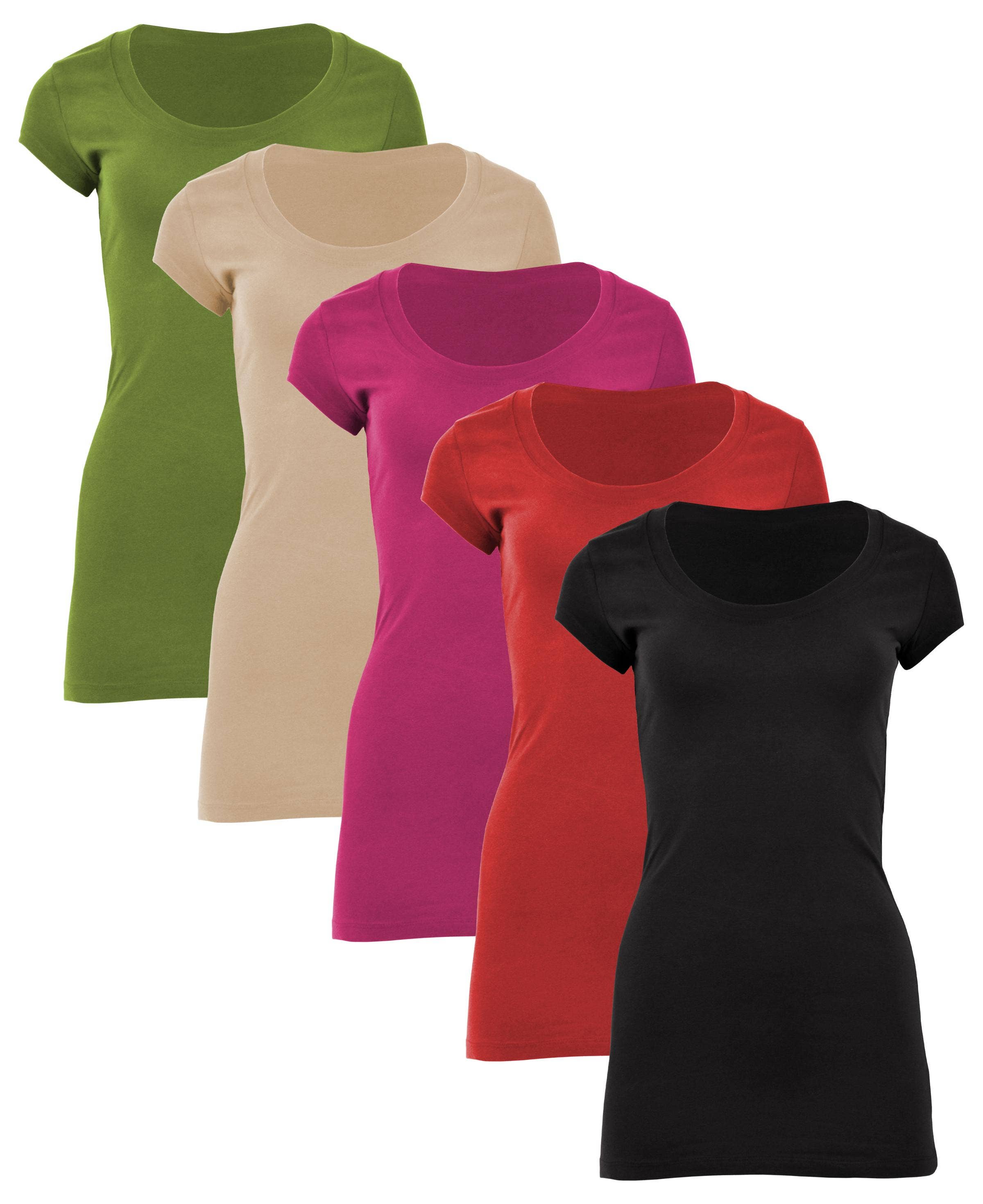 I-Wear Brands - Vendita all'ingrosso Tunica - Donna - Confezione da 5 magliette lunghe da donna8