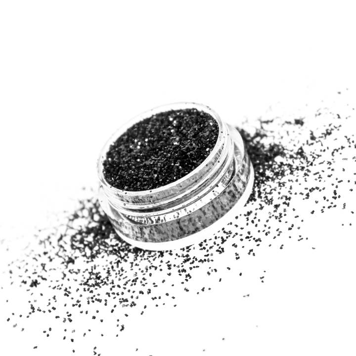 Black Fine Biodegradable Glitter - 5ml Pot for wholesale by Sparkle Town