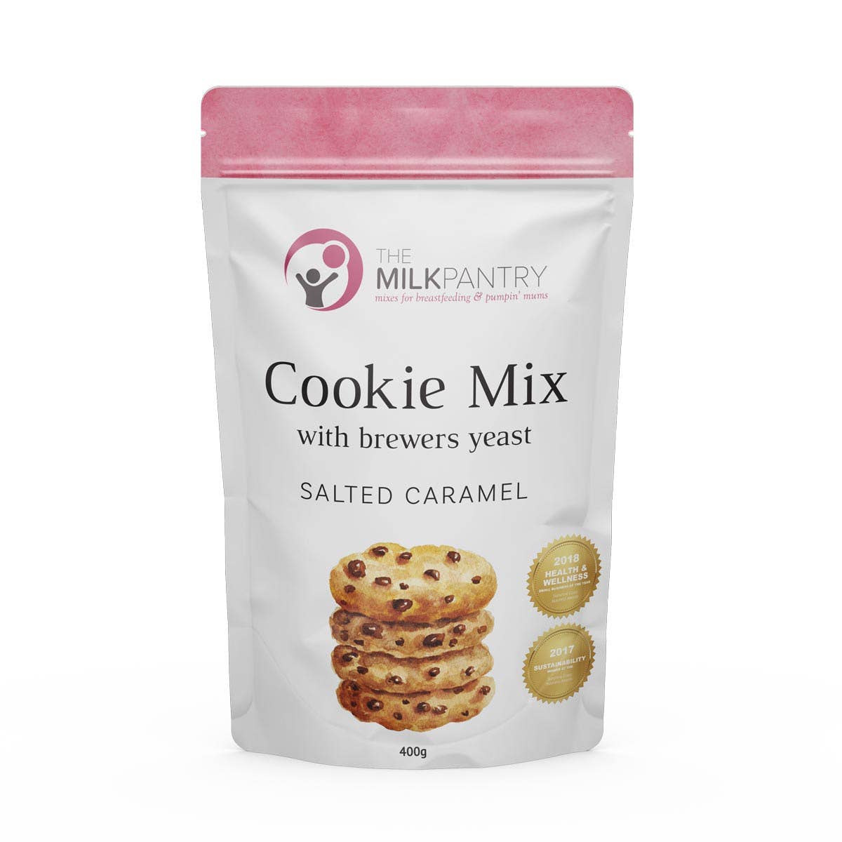 The Milk Pantry – wholesale Biscuit mix – Salted Caramel Cookie Mix 400g