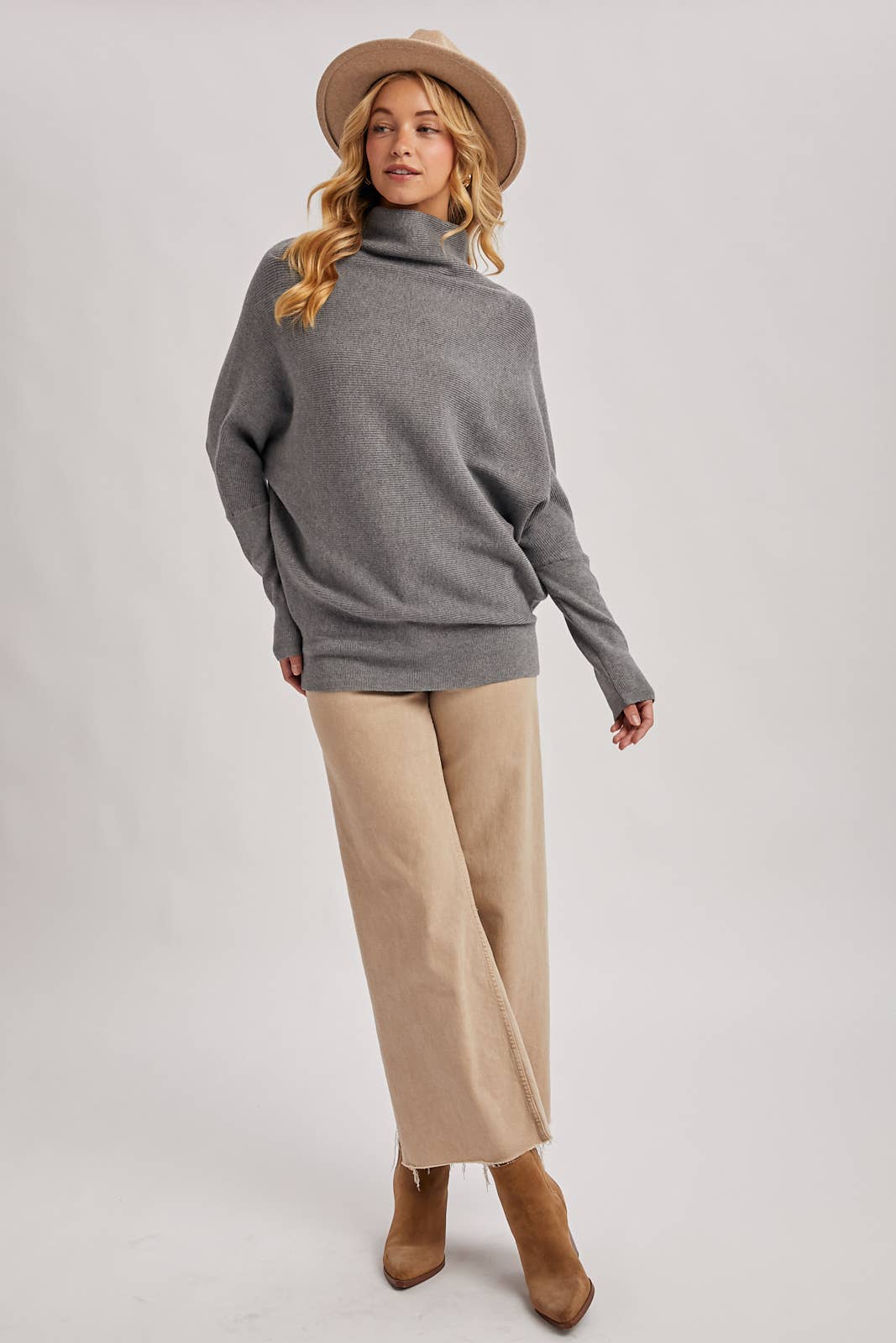 Bluivy - Wholesale Knit Sweater - Women's - SLOUCH NECK DOLMAN SLEEVED PULLOVER30