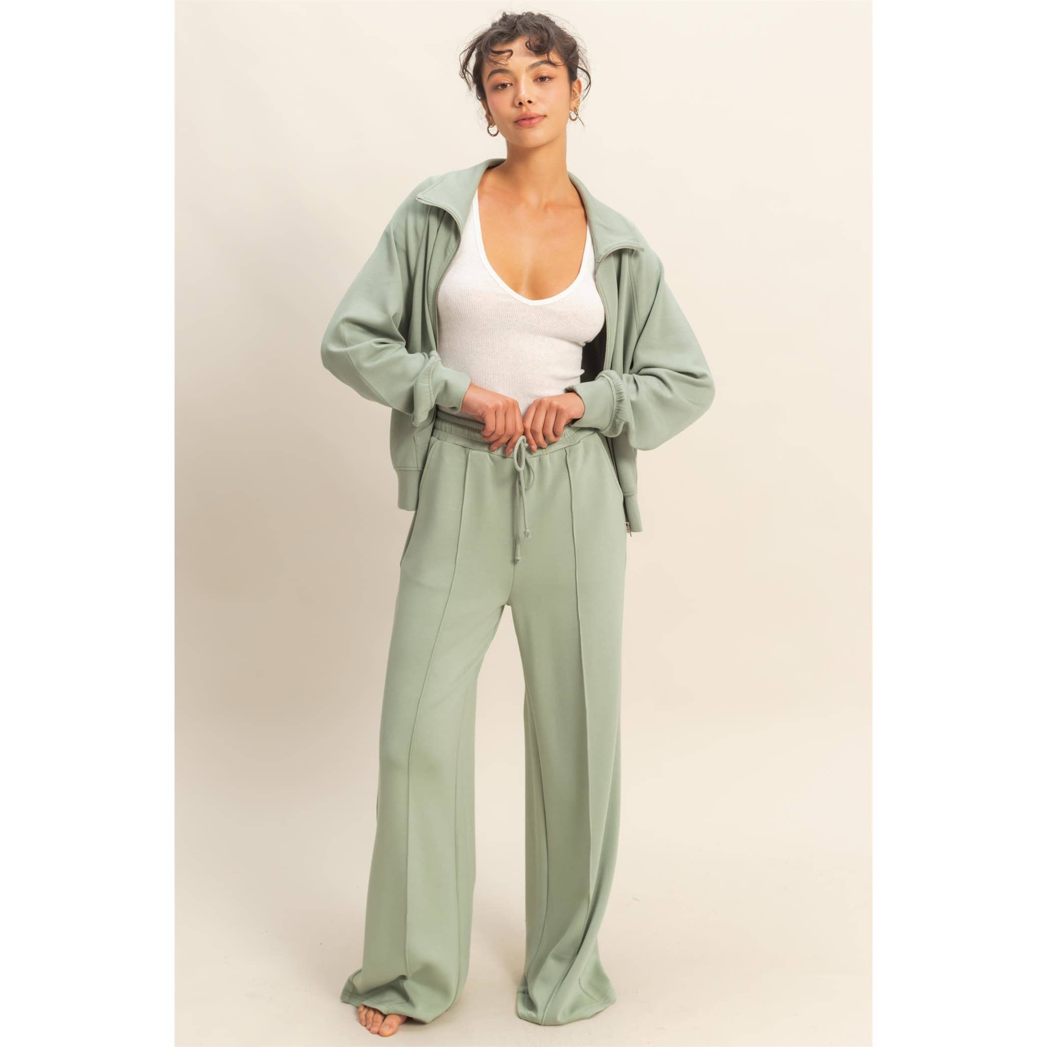 HYFVE – wholesale Jacket – Women's – Double Knit High Neck Long Sleeve Zippered Jacket35