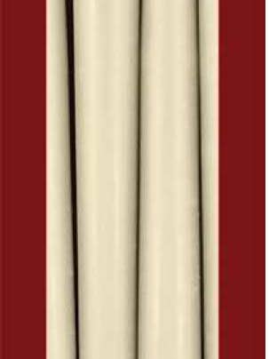 Taper Dinner Candles, Set of 4 - 10 Inch - Ivory for wholesale by Eden Candles / David Oreck Candles