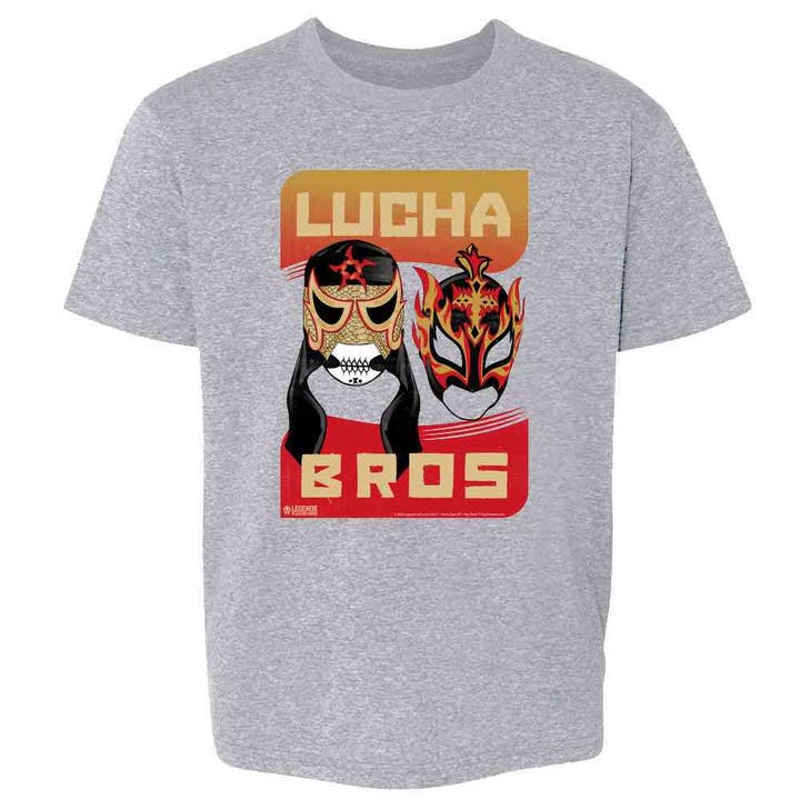 Pop Threads - Wholesale Screen Printed T-Shirt - Kids - Lucha Bros Masks Penta Zero M Fenix Lucha Libre Kids & Youth Tee