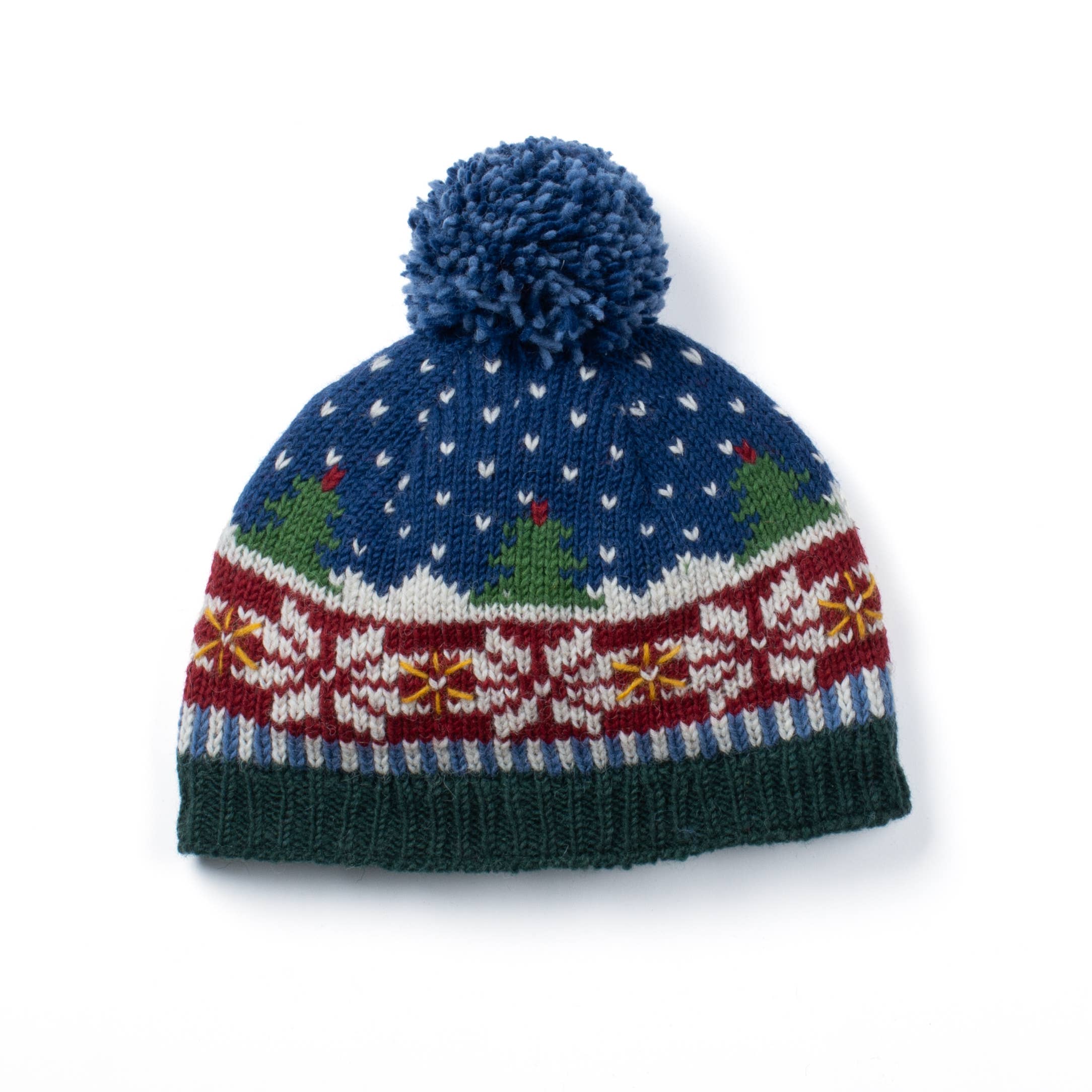 Lost Horizons Knitwear – Ships from USA - Wholesale Beanie - Women's - Noel Holiday Fair Isle Pom Beanie Hat2