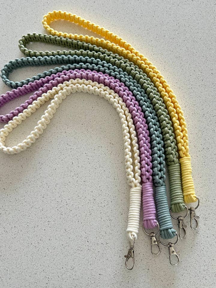 Macrame Lanyard Keychain for wholesale by Penguin Knots