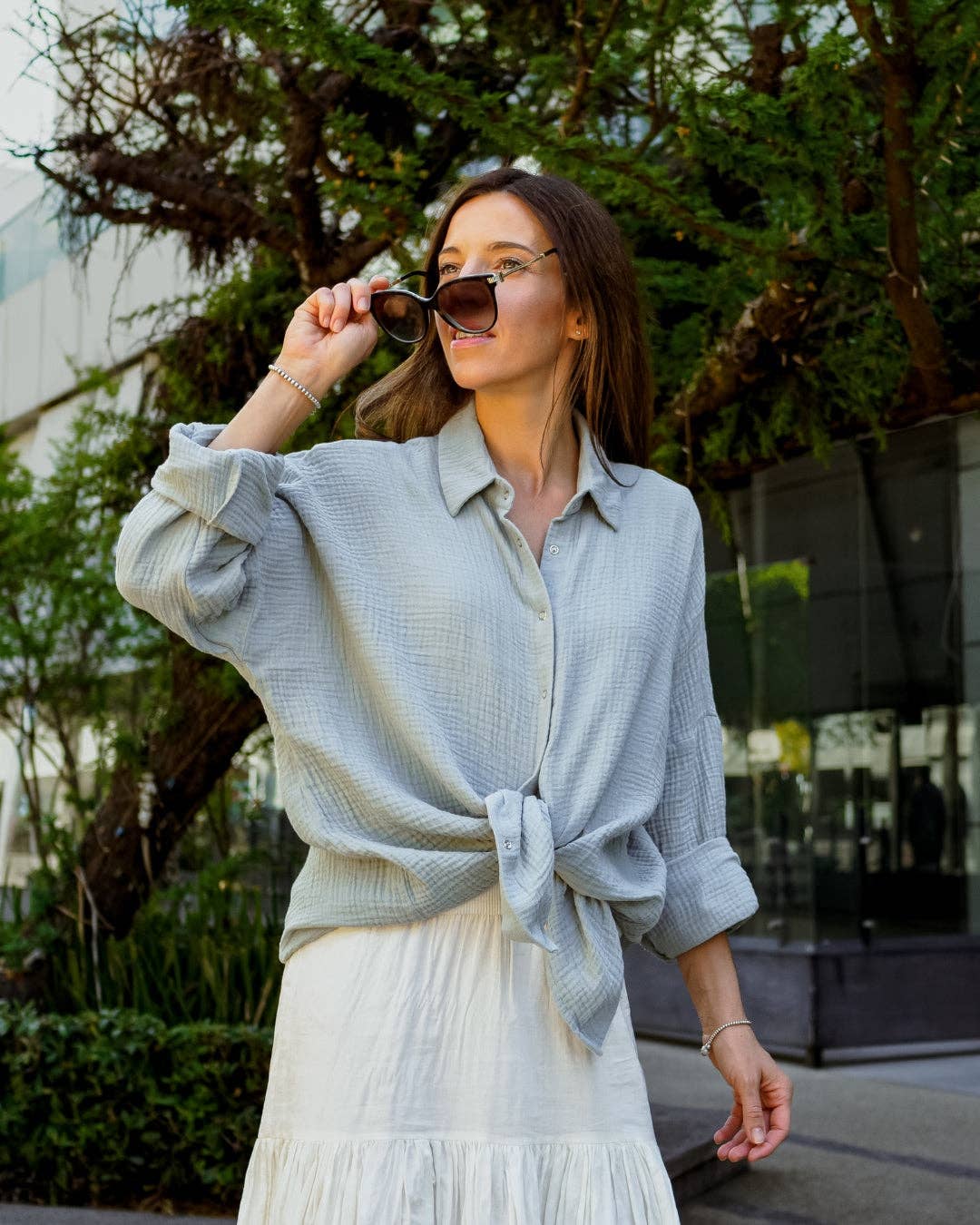 hutch&putch - Wholesale Blouse - Women's - Oversized Muslin Blouse "Maja"0