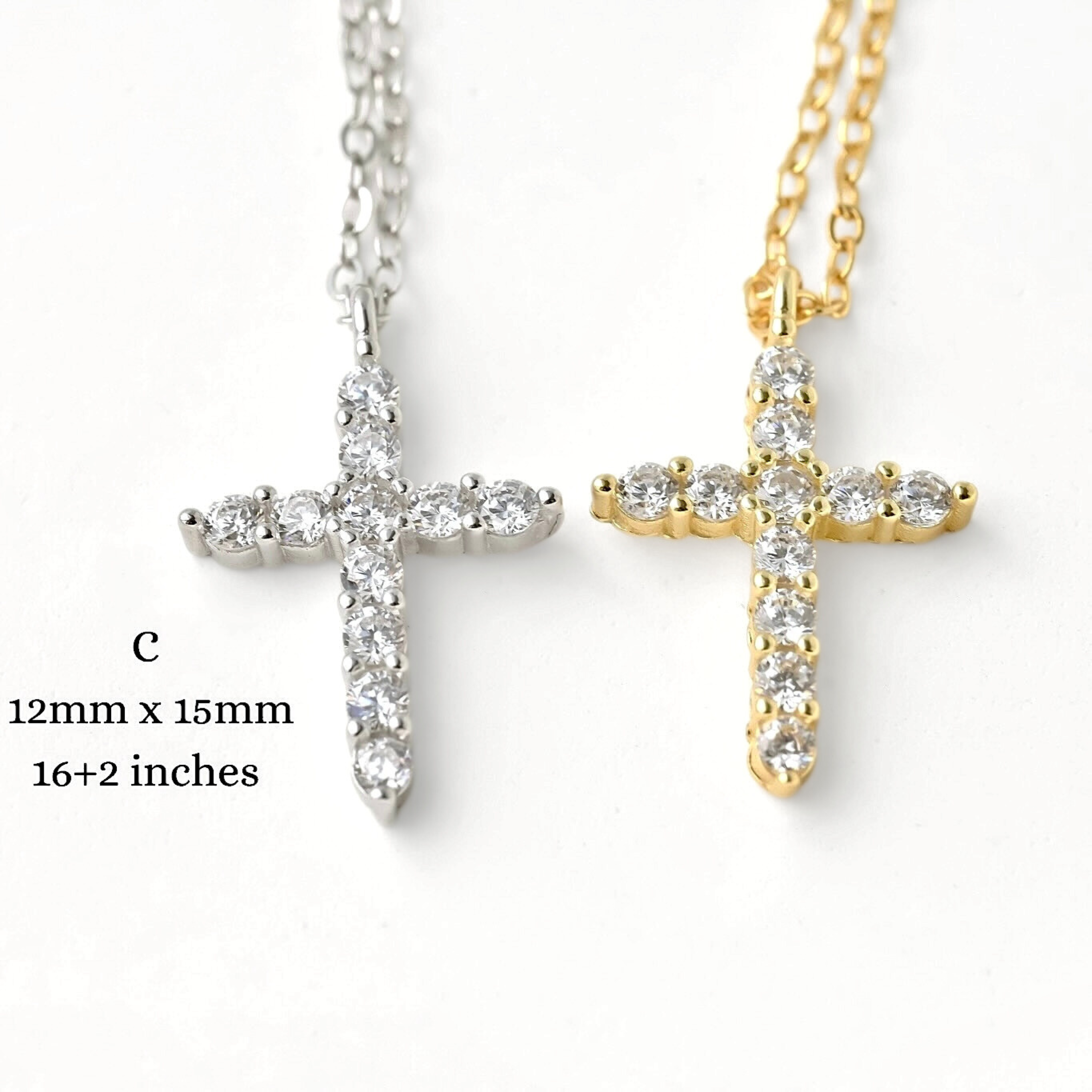 Blueyejewelry - Wholesale Pendant/Charm Necklace - Diamond Cross Necklace - Sterling Silver CZ Cross Pendants6