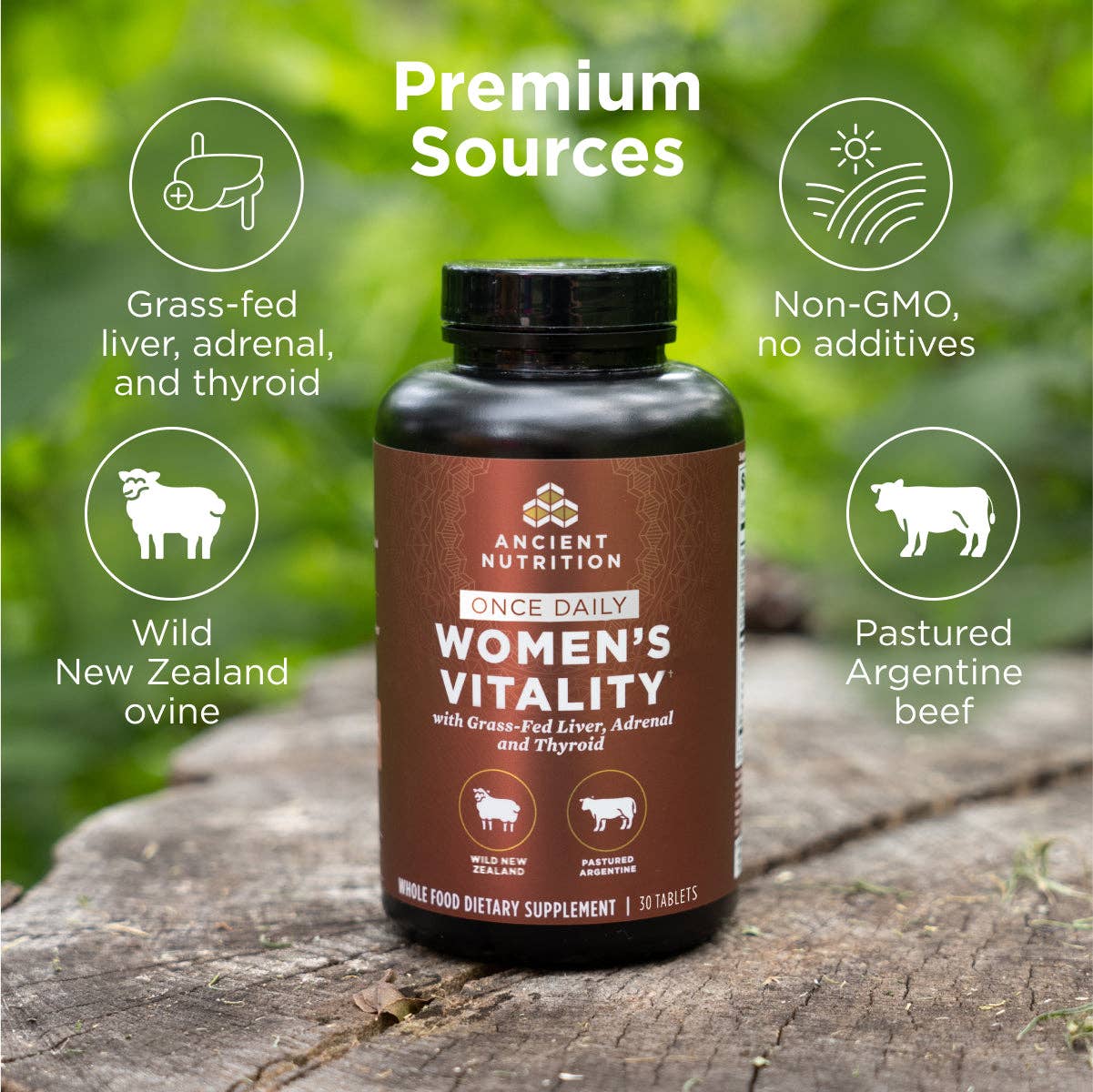 Ancient Nutrition - Vente Supplément oral/vitamine - Vitalité Féminine Une Fois par Jour | Comprimés (30 Comprimés)2