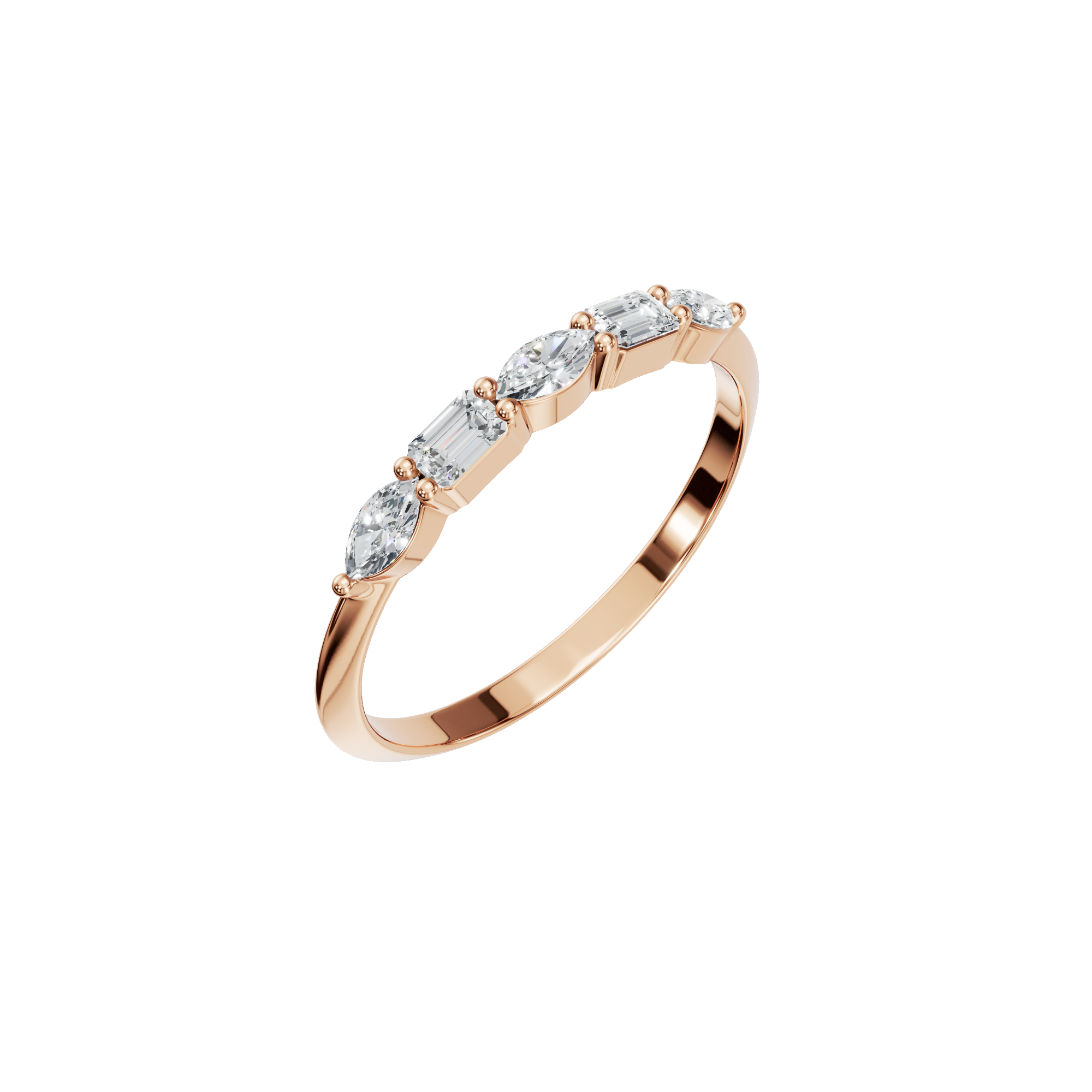 PureYou Jewelry - Vente Alliances/bagues de mariage - Bague Éternité en Or 14k avec Diamants, Bague Statement Unique10