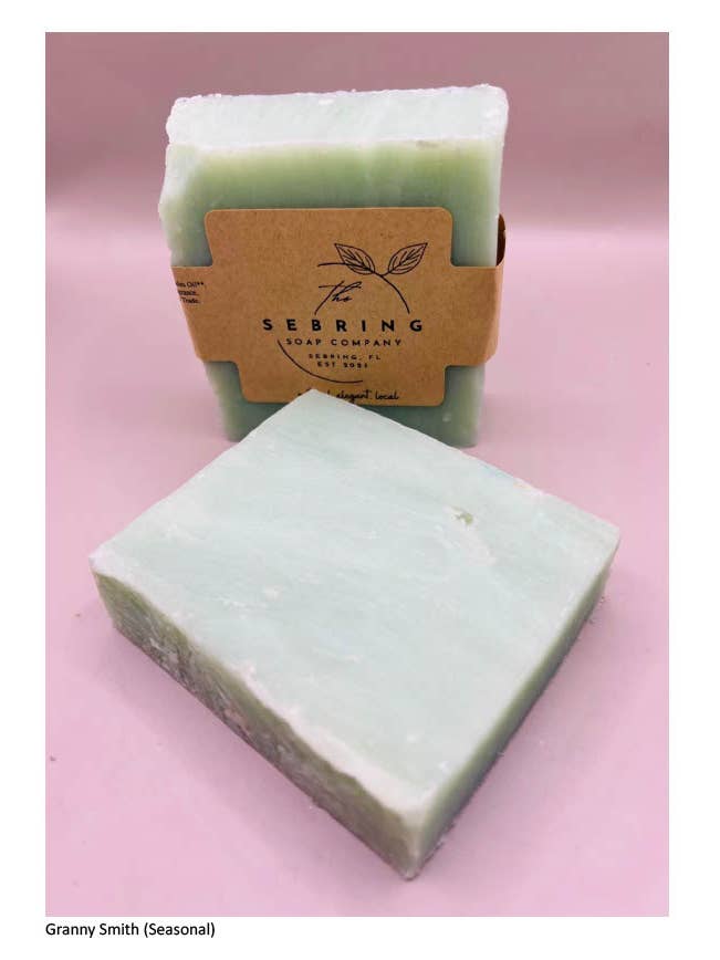 Granny Smith Apple Soap for wholesale by The Sebring Soap Company