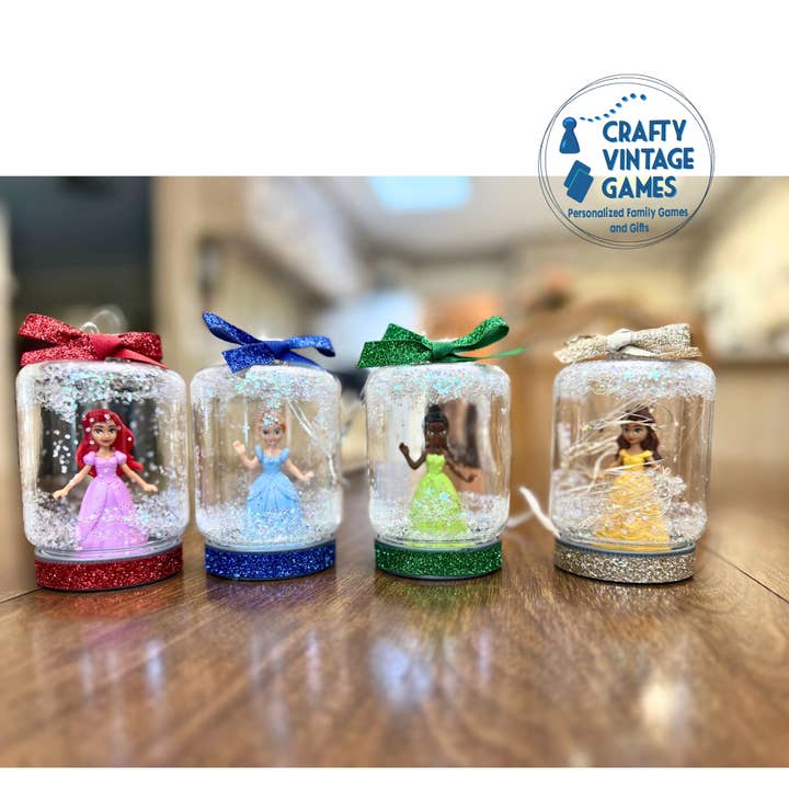 Crafty Vintage Games - Wholesale Ornament - Doll Winter Scene Snow Globe Ornament with Light4