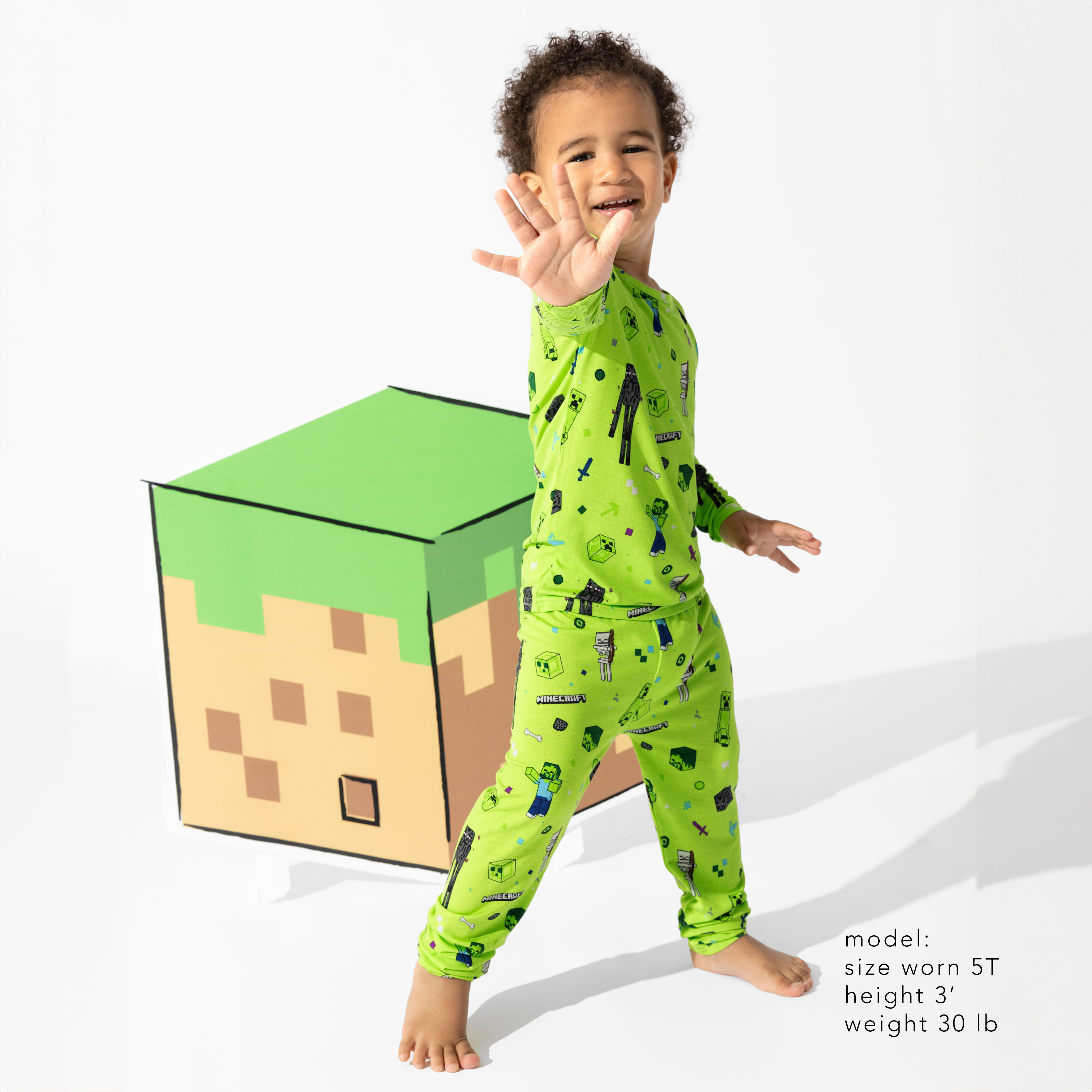 Bellabu Bear - Wholesale Sleepwear Set - Kids - Minecraft Mob Squad Bamboo Kids Pajamas6