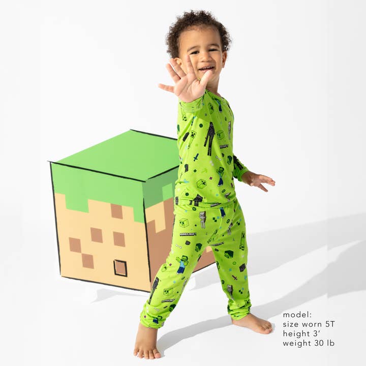 Bellabu Bear - Wholesale Sleepwear Set - Kids - Minecraft Mob Squad Bamboo Kids Pajamas6