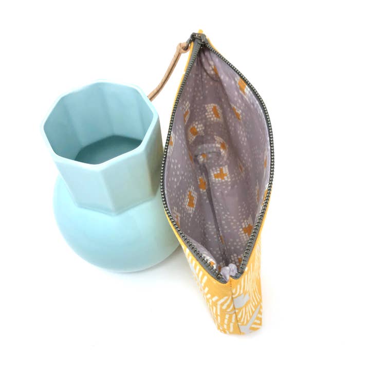 mmb by hand - Wholesale Pouch - Women's - Organic Slim Zip Pouch Gold Whitehaven2