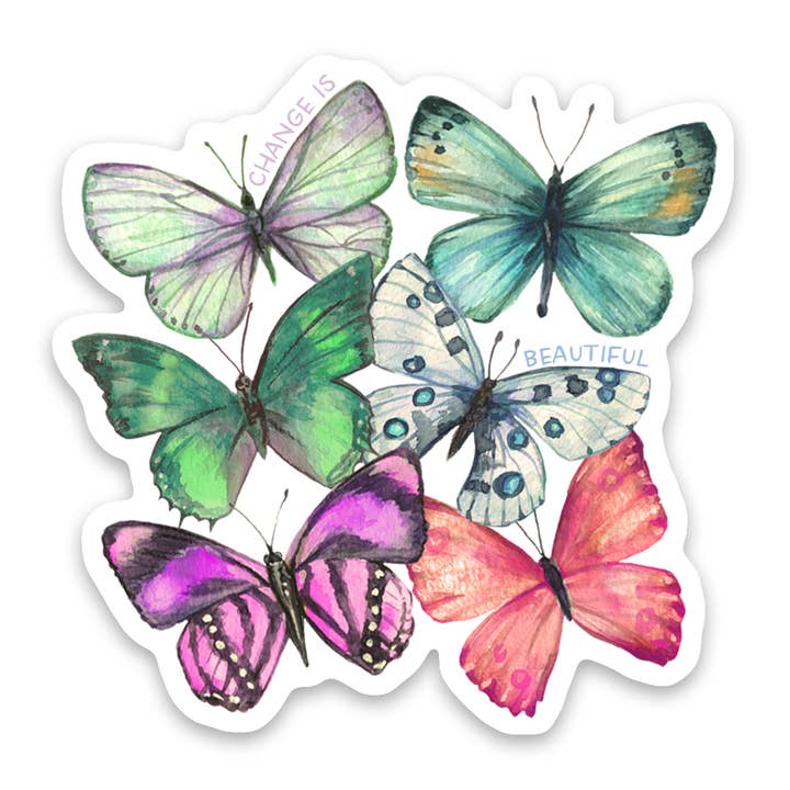 Scenic Route Design Co. - Wholesale Sticker - Butterfly Six Sticker