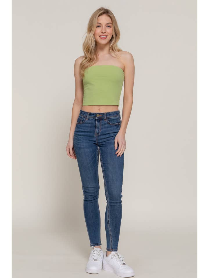 Active Basic | Active USA - Wholesale Bustier - Women's - Crop Tube Cotton Jersey Top
