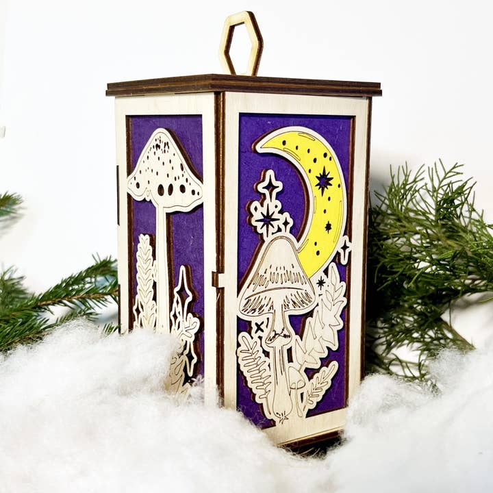 Squirrel Tacos Papercuts - Wholesale Lantern - Lantern – Mushrooms, Toadstools, and Crescent Moons5