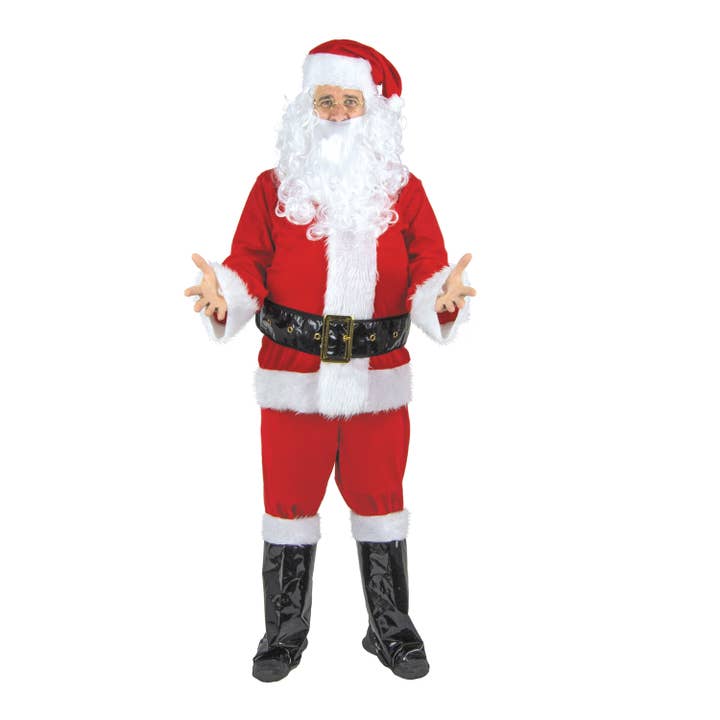 SANTA CLAUS PLUSH VELVET LUXURY ADULT COSTUME for wholesale by Party Pro