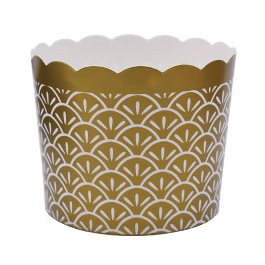 Large Disposable Baking & Snack Cups - Gold - 504 Pcs Bulk for wholesale by Sweet Divide