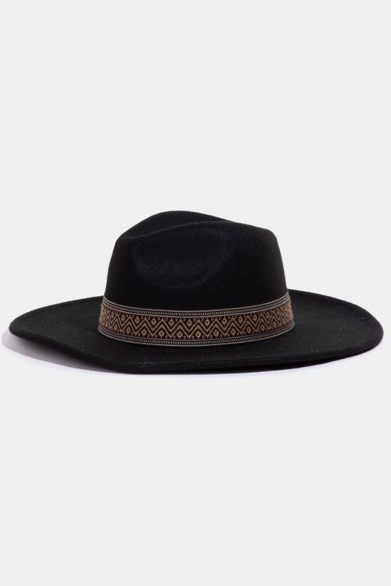 Collections by Fame Accessories - Wholesale Fedora - Women's - Western Intricate Boho Strap Cowboy Hat5