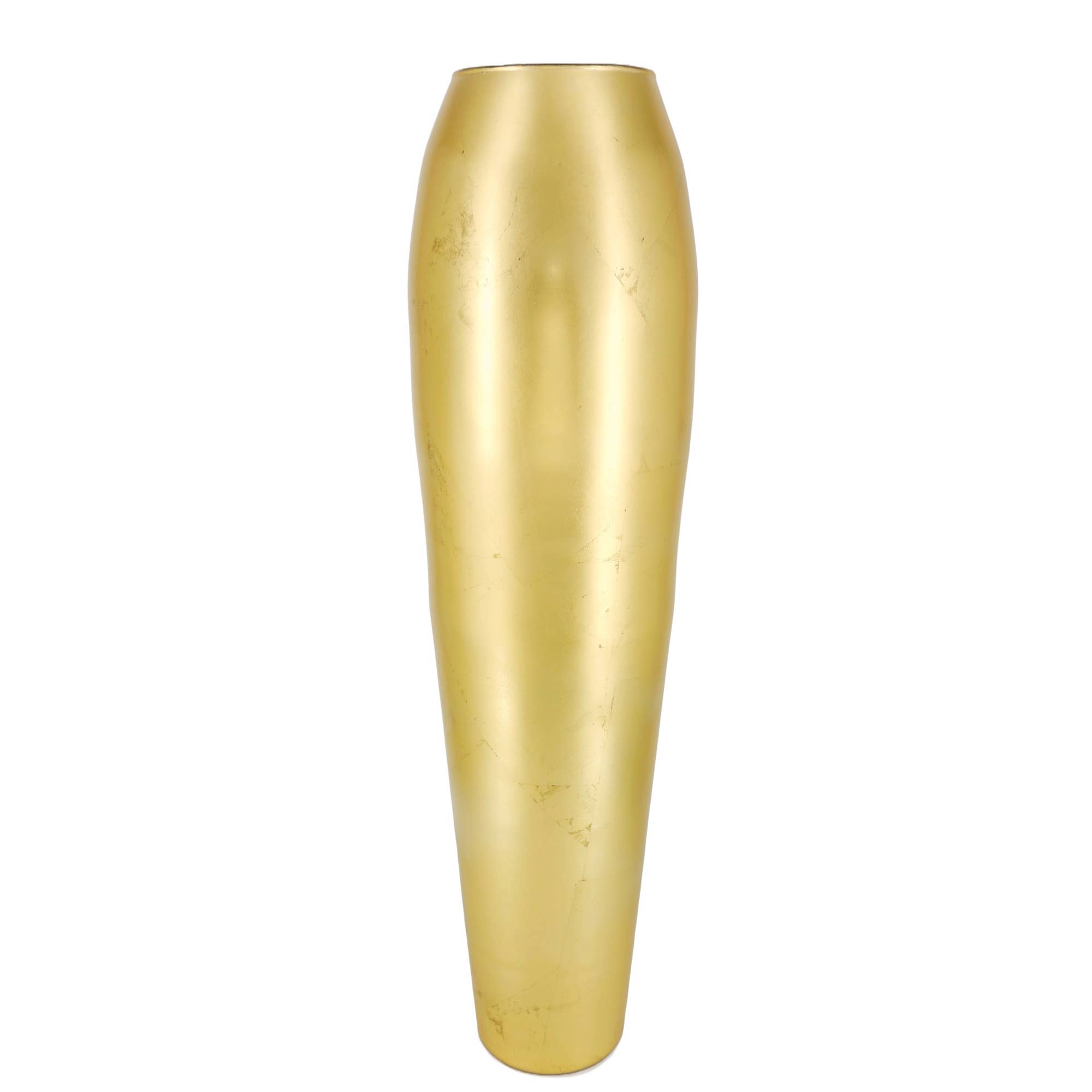 RED POMEGRANATE COLLECTION - Wholesale Vase - DOME 28" Solid Gold Gilded Glass Oval Vase3