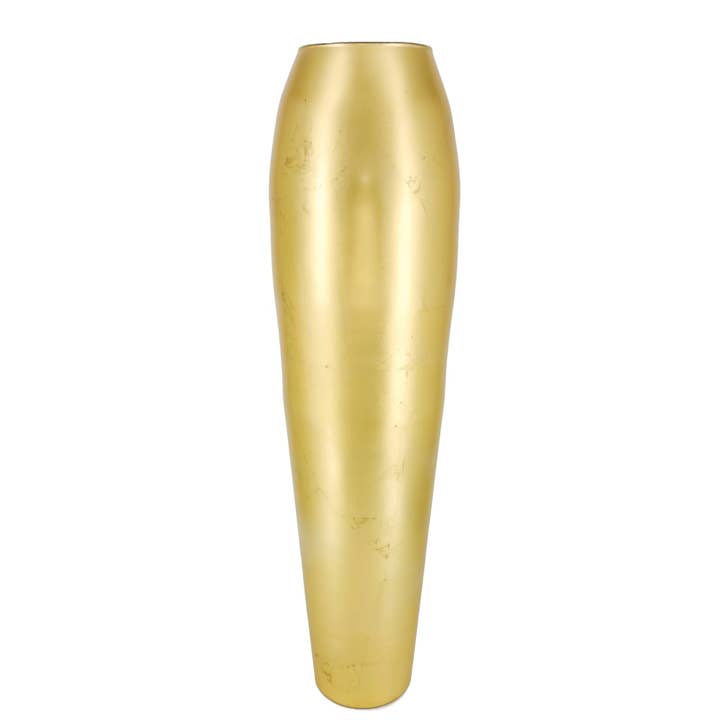 RED POMEGRANATE COLLECTION - Wholesale Vase - DOME 28" Solid Gold Gilded Glass Oval Vase3