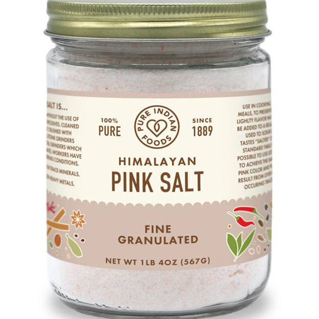 Pure Indian Foods - Wholesale Salt - Himalayan Pink Culinary Crystal Salt - Fine Granulated 20 oz