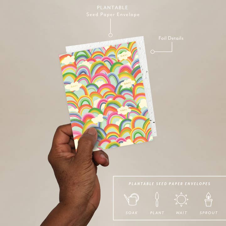 Seedlings - Wholesale Friendship Card - Rainbows - Pride Card