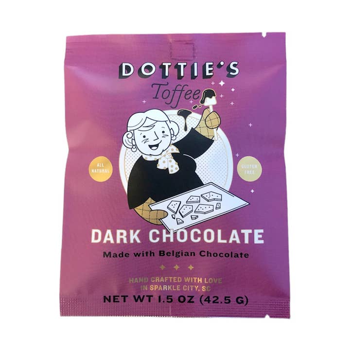 1.5oz Dark Chocolate Mini for wholesale by Dottie's Toffee