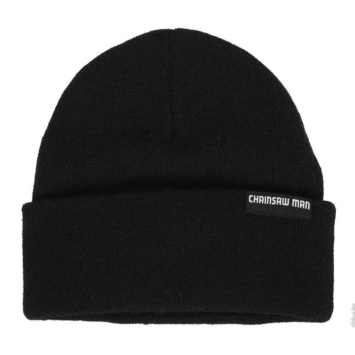 Bioworld Merchandising - Wholesale Beanie - Men's - Chainsaw Man Pochita Men's Black Knit Cuff Beanie2
