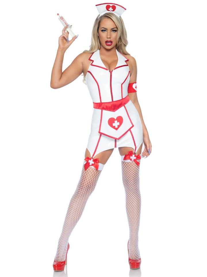 ER Hottie Nurse Vinyl Costume for wholesale by Leg Avenue