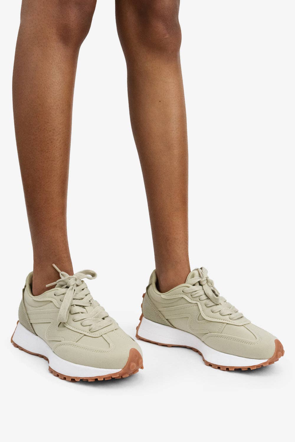 Lemonade Shoes - Wholesale Lifestyle Sneakers - Women's - RAE RAE - Athleisure Sneaker w/ Gum Sole, Suede Detail3