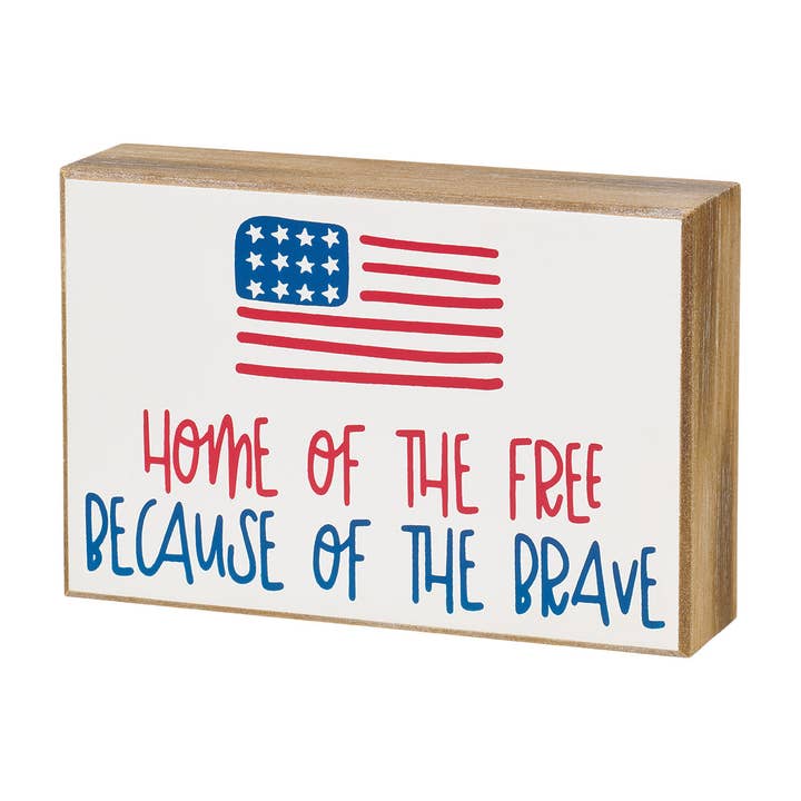 PS-7948 - Home of the Free Box Sign for wholesale by Collins Painting & Design