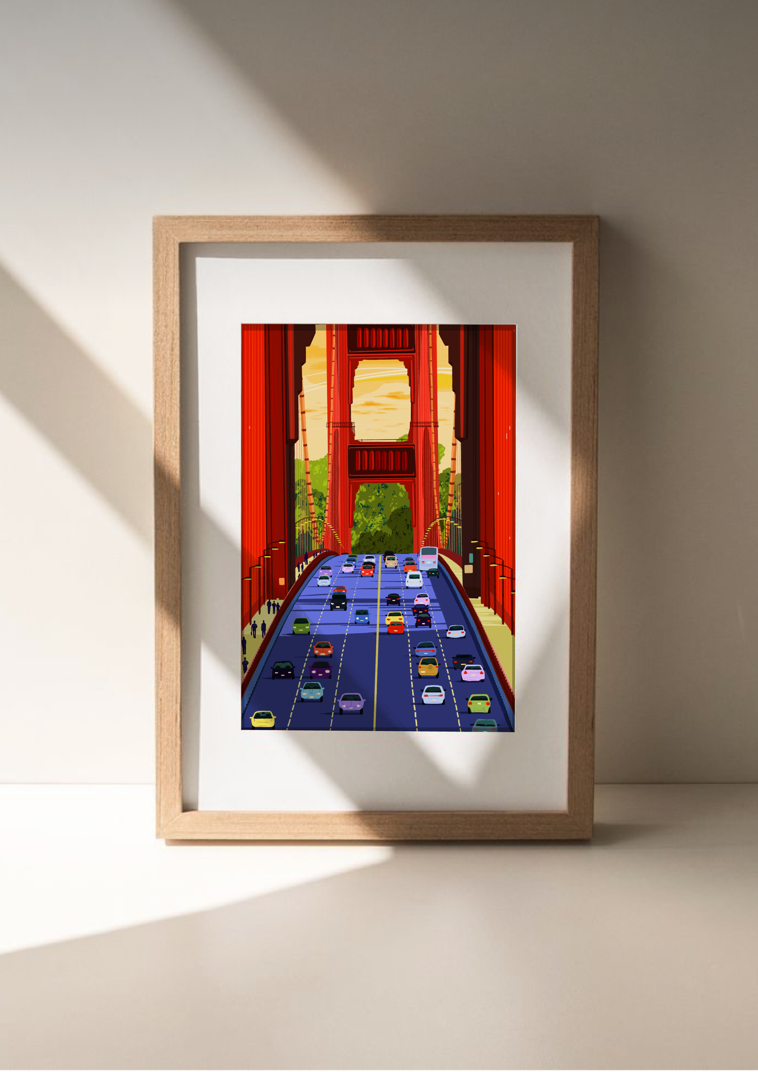 Emily Palmer Illustration - Wholesale Art Print - Illustrated Wall Art Print -  The Golden Gate Bridge2