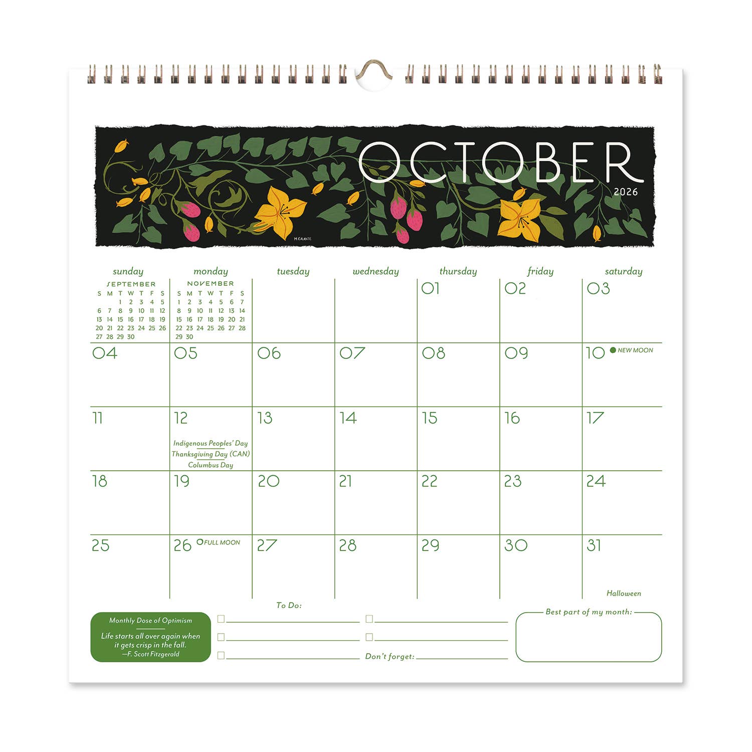 Seedlings - Wholesale Calendar - 2026 Seedlings Garden Party 12 Month Classic Grid Calendar14