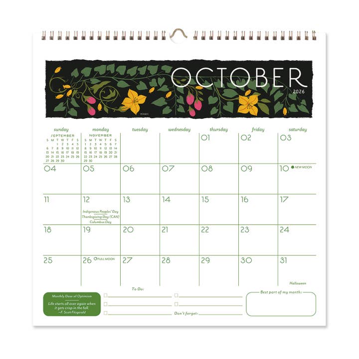 Seedlings - Wholesale Calendar - 2026 Seedlings Garden Party 12 Month Classic Grid Calendar14