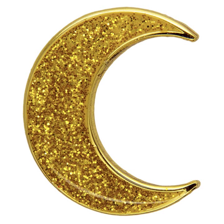 Godert Amsterdam maanpin met gouden glitter voor wholesale door Godert Amsterdam