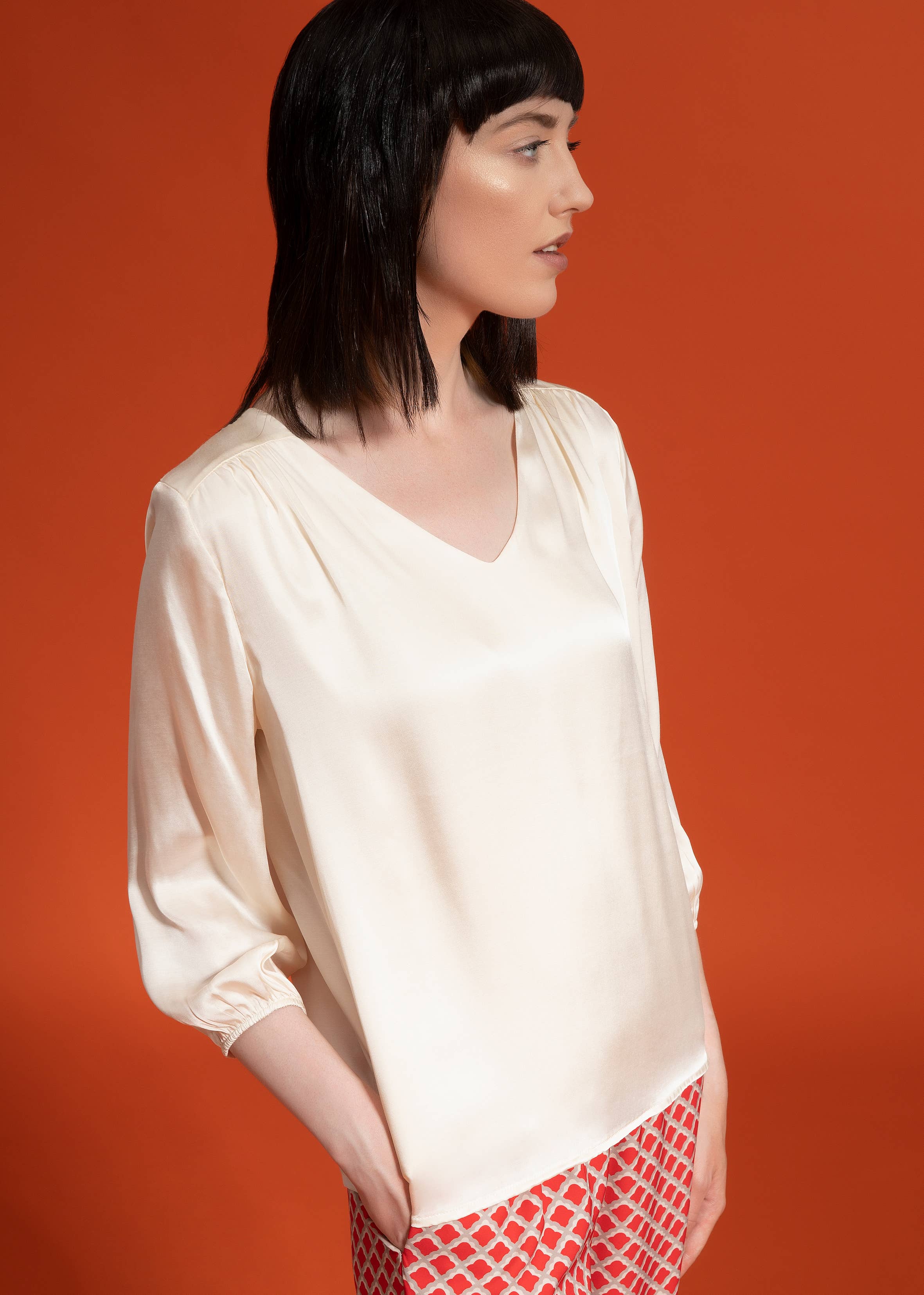 Caterina D - Wholesale Blouse - Women's - Satin Shirt1