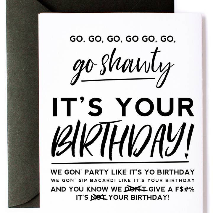 Kitty Meow Boutique - Wholesale Birthday Card - Party Like It's Your Birthday, 50 Cent Birthday Card